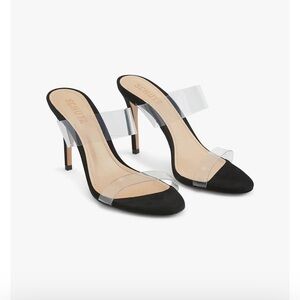 SCHUTZ Black and Clear Heels